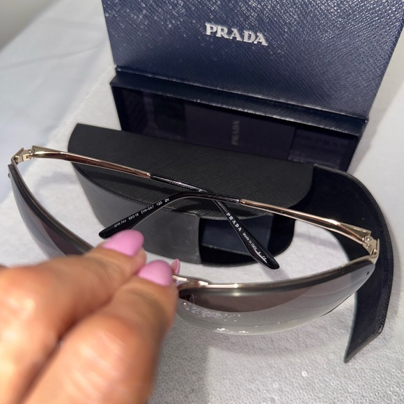 Prada Women\'s Gold and Black Sunglasses main image 4